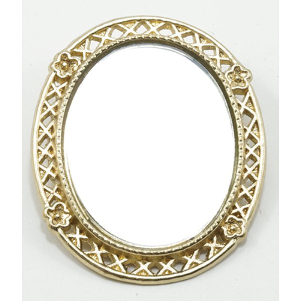 IM65790 Oval Victorian Mirror for Dollhouse Miniature