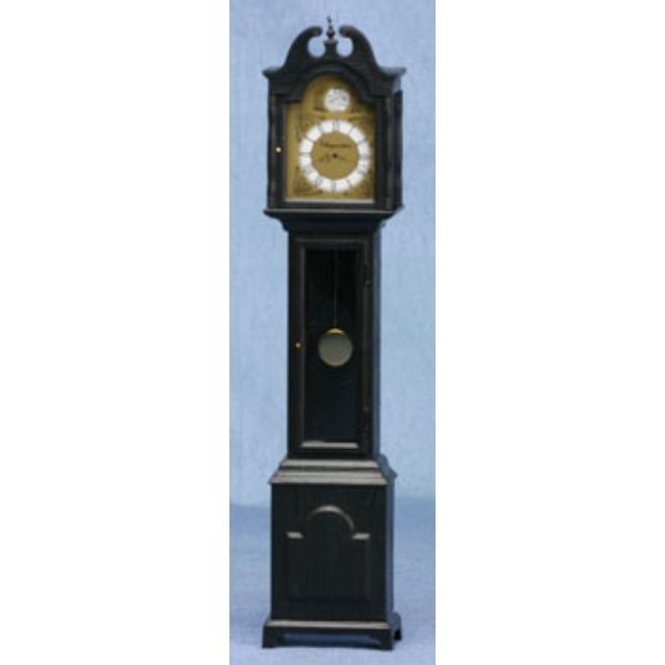 CB2800BK Grandfather Clock Kit for Dollhouse Miniature - Black