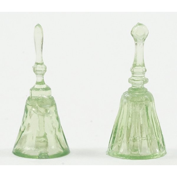 CB89G Dinner Bells for Dollhouse Miniature - Green - 2 Piece