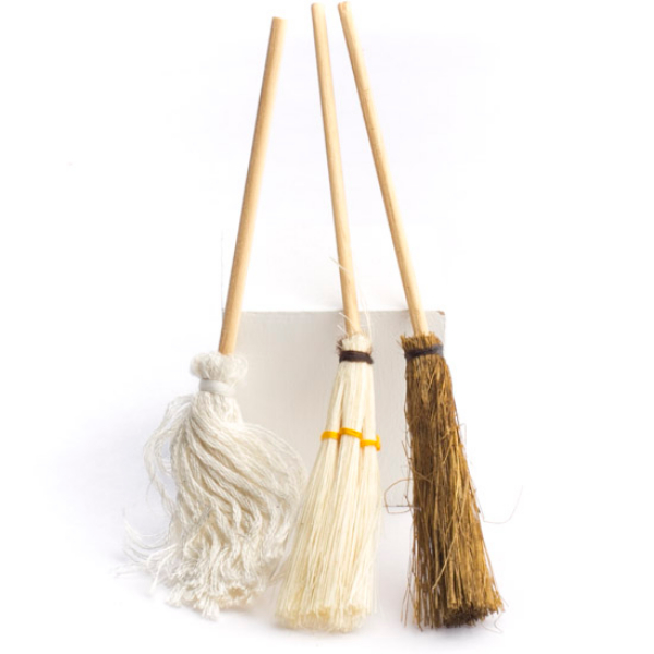 AZD2300 Miniature Brooms & Mop Set, Pack of 3