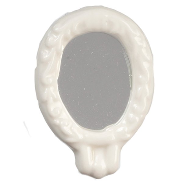 AZD6405A Oval Bath Mirror for Dollhouse Miniature - Porcelain
