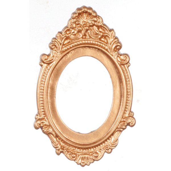 AZG7087 Antique Gold Oval Frame for Dollhouse Miniature