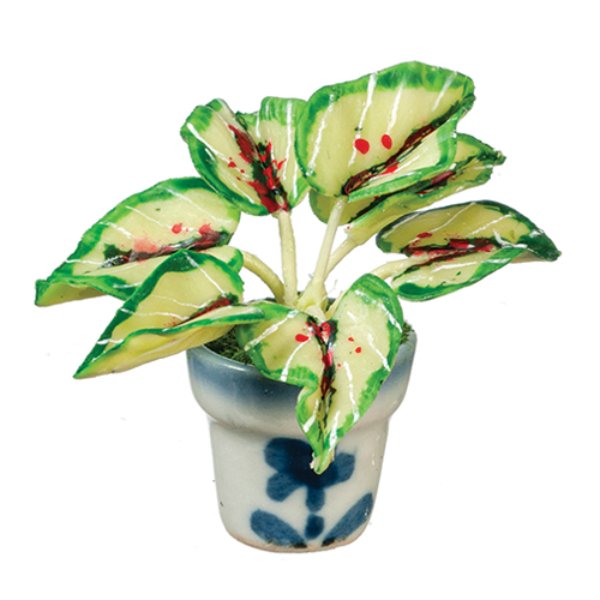 AZG7974 Caladium Plant for Dollhouse Miniature