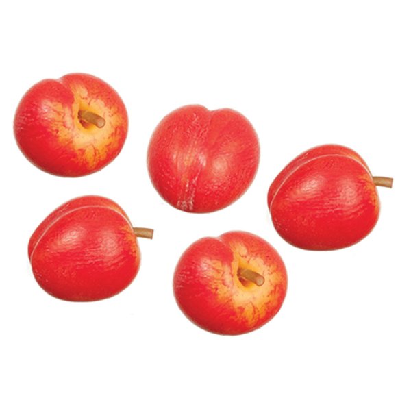 AZG8402 Red Peaches for Dollhouse Miniature - 5 Piece