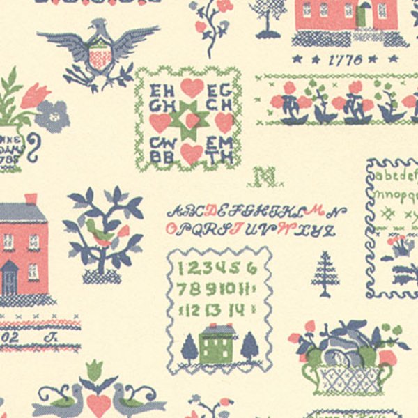 MG49D61 Wallpaper Sampler for Dollhouse Miniature - Pink & Green - 3 Piece