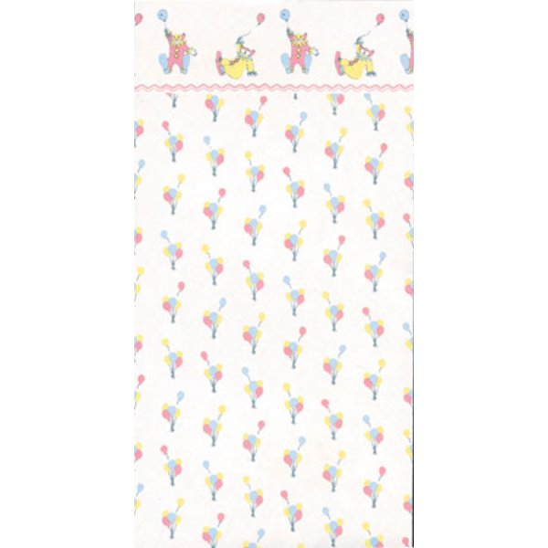 MG122D23 Circus Wallpaper for Dollhouse Miniature - Pastel - 3 Piece