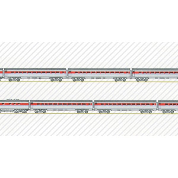 MG135D23 Choo Choo Train Wallpaper for Dollhouse Miniature - Blue - 3 Piece