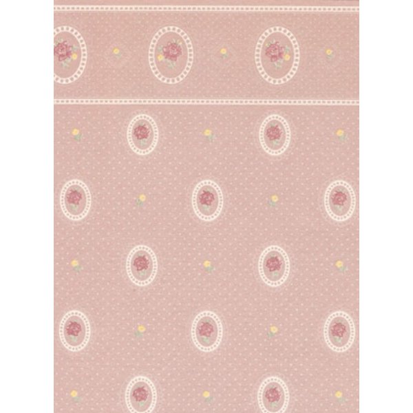 MG142D24 Cameo Reverse Wallpaper for Dollhouse Miniature - Gray - 3 Piece