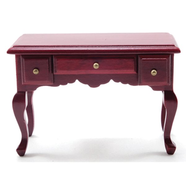 CLA10047 Desk for Dollhouse Miniature - Mahogany