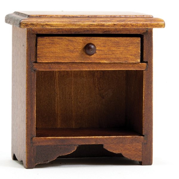 CLA10482 1.93 in. Night Stand for Dollhouse Miniature - Walnut