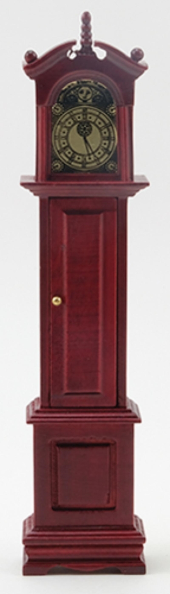 CLA10514 Grandfather Clock for Dollhouse Miniature, Mahogany