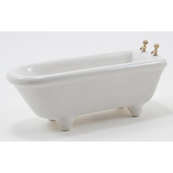 CLA10550 Bath Tub for Dollhouse Miniature - White