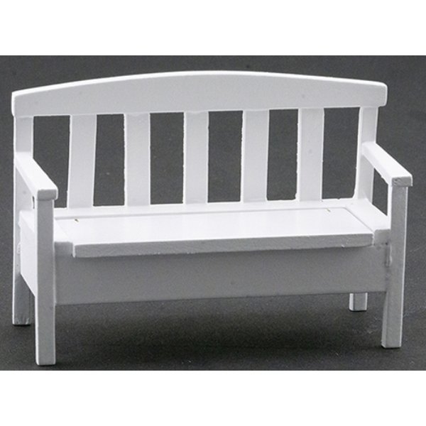 CLA10746 Garden Bench for Dollhouse Miniature - White