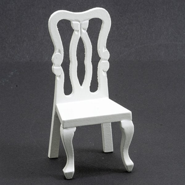 CLA12028 Side Chair for Dollhouse Miniature - White