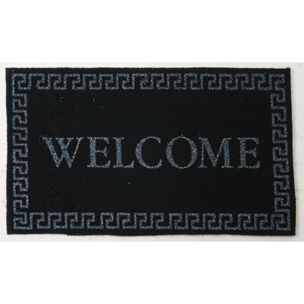 IM65094 Welcome Mat for Dollhouse Miniature - Black
