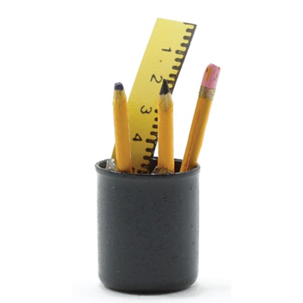 IM65347 Pencils & Ruler in Holder for Dollhouse Miniature
