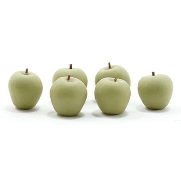 IM65506 Green Apples for Dollhouse Miniature - 6 Piece