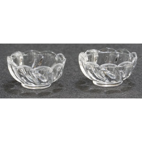 IM65526 Candy Dishes for Dollhouse Miniature - Clear - 2 Piece