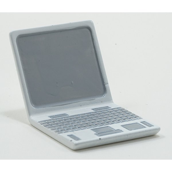 IM65563 White Laptop Computer for Dollhouse Miniature