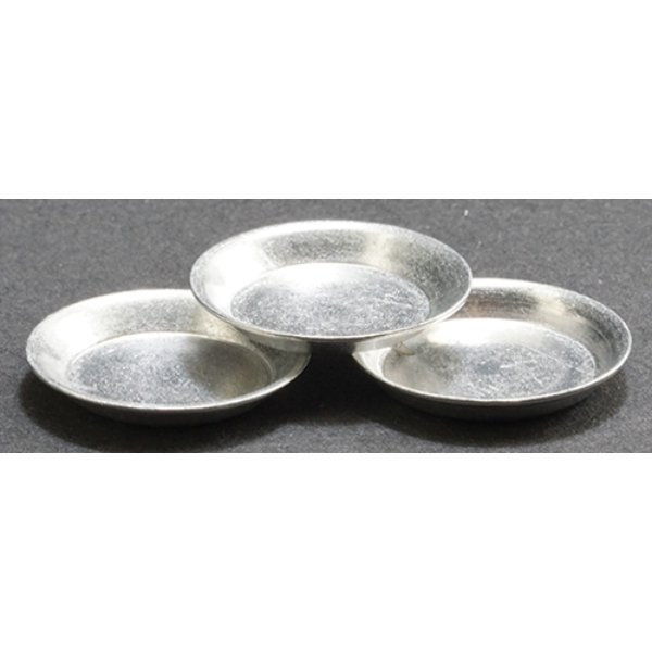 IM65597 Aluminum Pie Pans for Dollhouse Miniature - 3 Piece