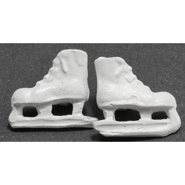 IM65633 Ice Skates for Dollhouse Miniature - White