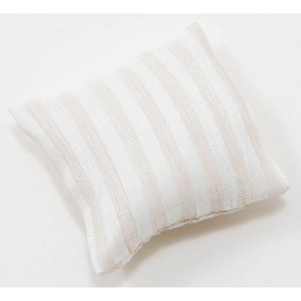 BB80002 Ecru Stripe Pillow for Dollhouse Miniature