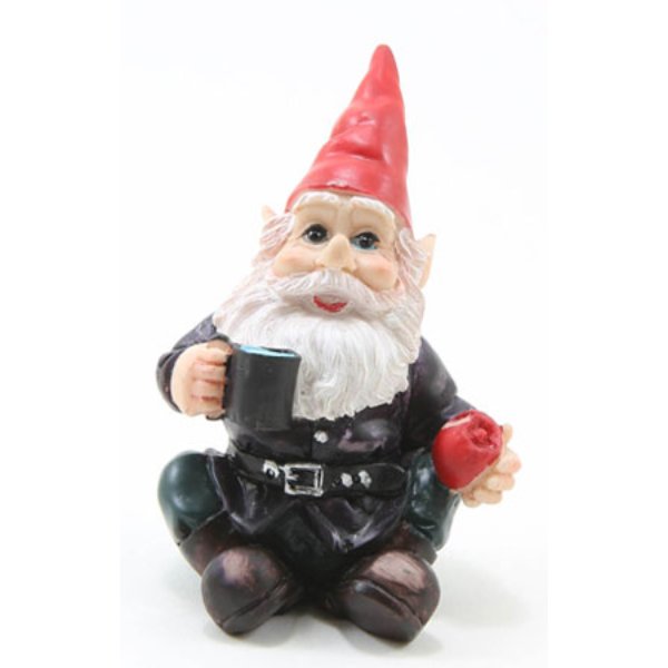 DDL1214 Gnome with Cup & Apple for Dollhouse Miniature
