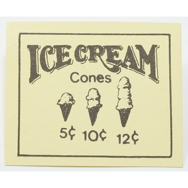 MUL3388 Ice Cream Sign for Dollhouse Miniature