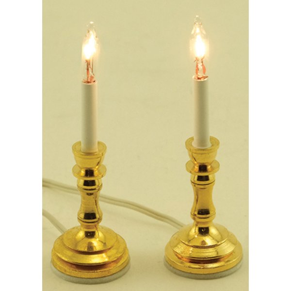 MH768 Candlesticks for Dollhouse Miniature - Pack of 2