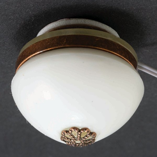 MH882 Small Globe Ceiling Light for Dollhouse Miniature - Bronze