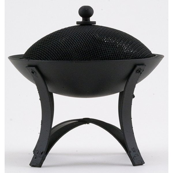 MH1072 Working Fire Pit for Dollhouse Miniature - Black
