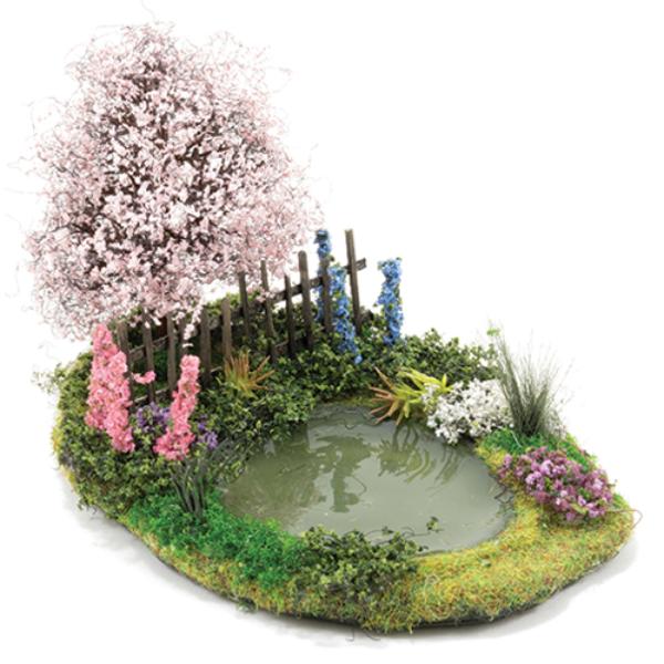 CA0421 Victorian Garden Pond for Dollhouse Miniature - Large