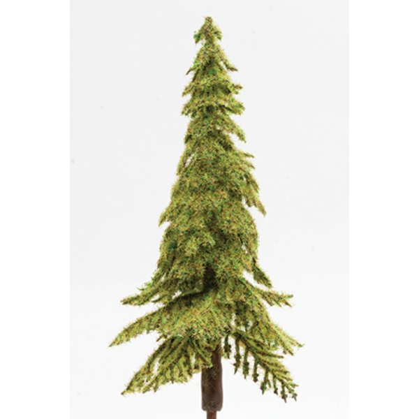 CA5546 6 in. Light Green Spruce Tree on Spike for Dollhouse Miniature