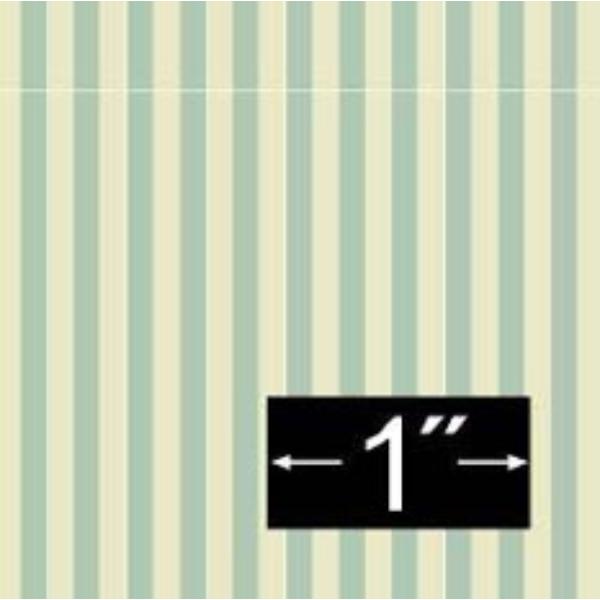 BP1FL141 Misty Stripe Wallpaper Set for Dollhouse Miniature - 6 Piece