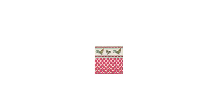 BP1KT605 Wallpaper for Dollhouse Miniature - Rooster, 6 Piece