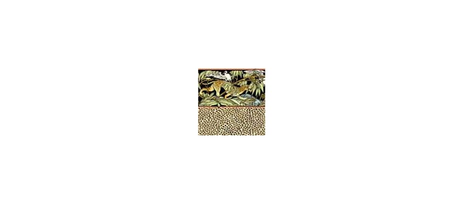 BPHAN100 0.5 in. Scale Wallpaper for Dollhouse Miniature - Leopard, 6 Piece