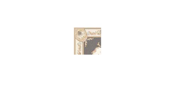 BPRG138 Rug for Dollhouse Miniature - Aubusson Gray