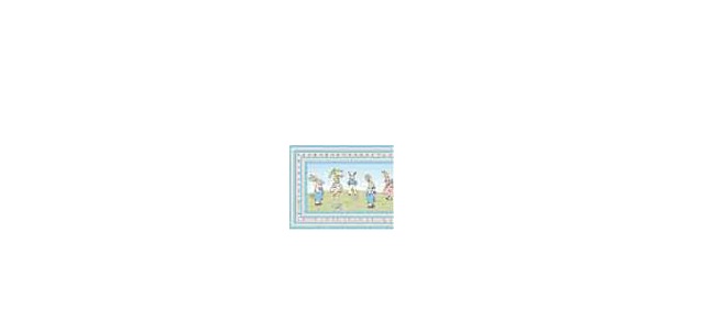 BPRG215 Rug for Dollhouse Miniature - Bunny Parade