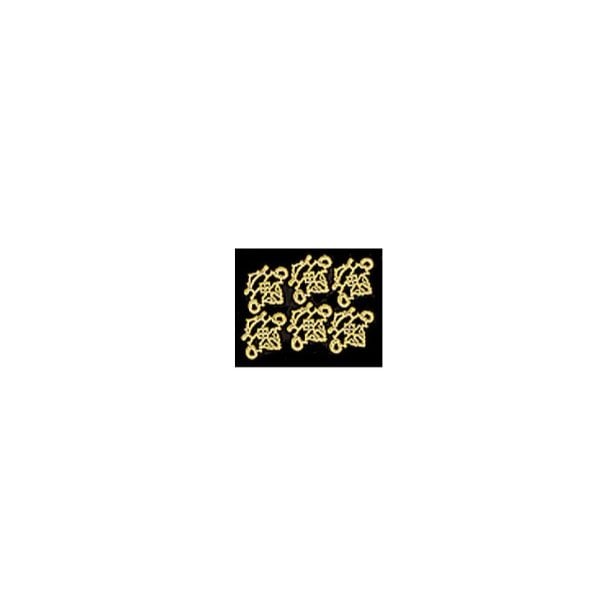 BLD100 Queen Anne Escutcheons for Dollhouse Miniatures - 6 Piece