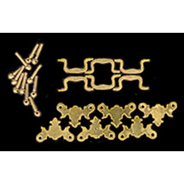 BLD105 Chippendale Drawer Pull for Dollhouse Miniatures - 6 Piece