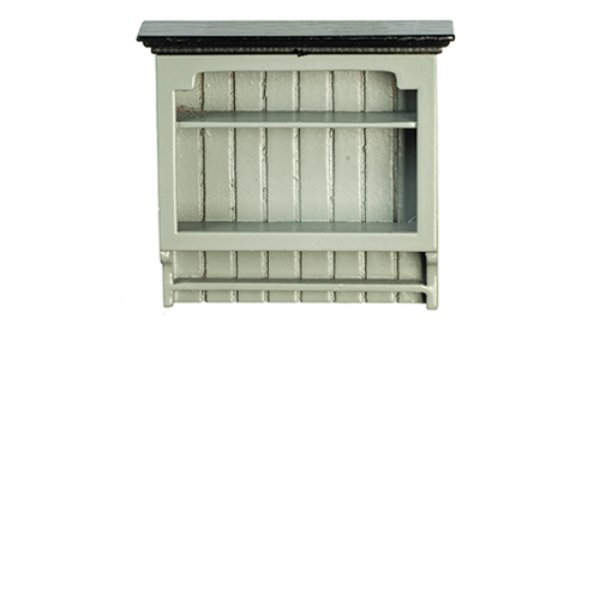 AZT2626 RS Kitchen Shelf for Dollhouse Miniature - Gray & Black