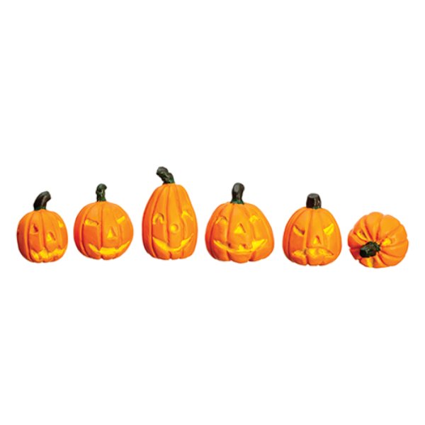 AZT8676 Halloween Pumpkins for Dollhouse Miniature - 6 Piece