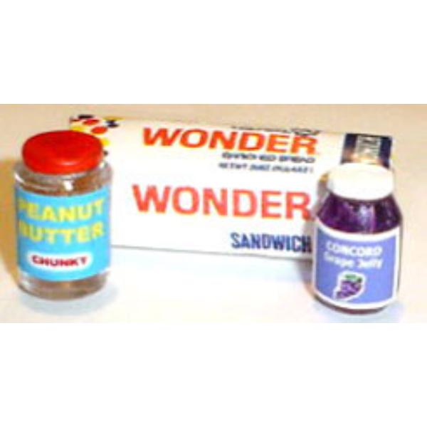 HR54047 Wonder Bread, Pb & J for Dollhouse Miniature