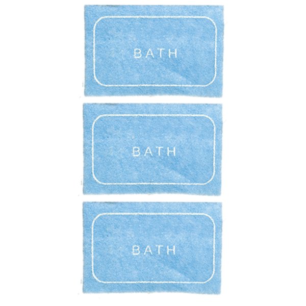 FR52061 Bath Mats for Dollhouse Miniature - Light Blue - 3 Piece