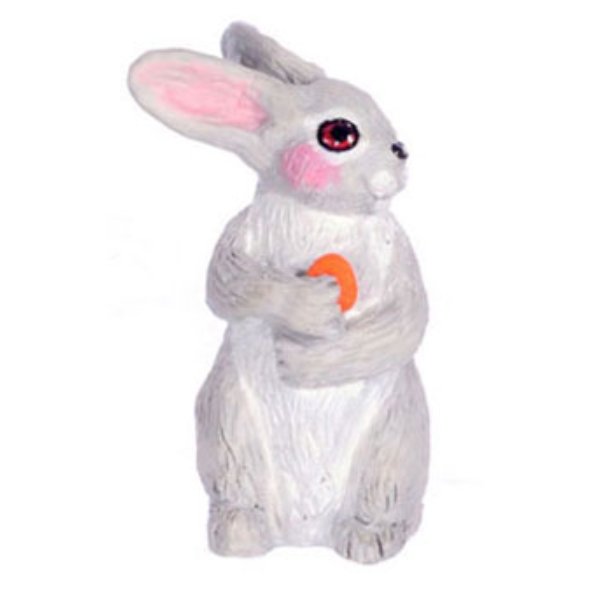 FCA242G Gray Rabbit for Dollhouse Miniature
