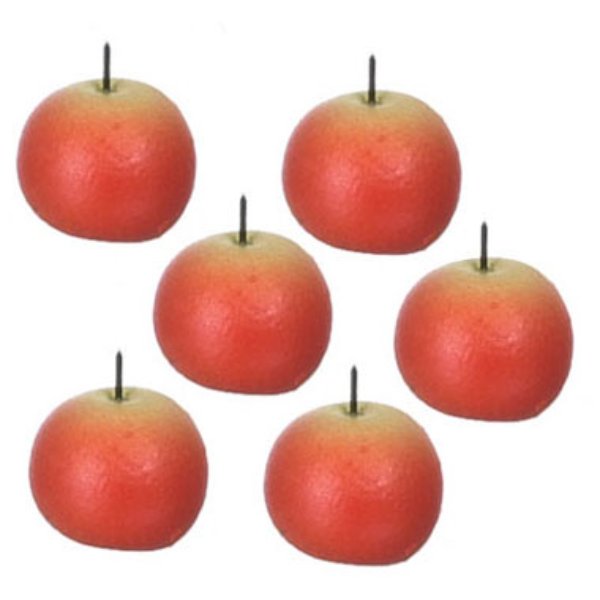 FCA2491 Peach for Dollhouse Miniature - 6 Piece