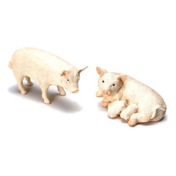 FCA277 Pig for Dollhouse Miniature - Set of 2