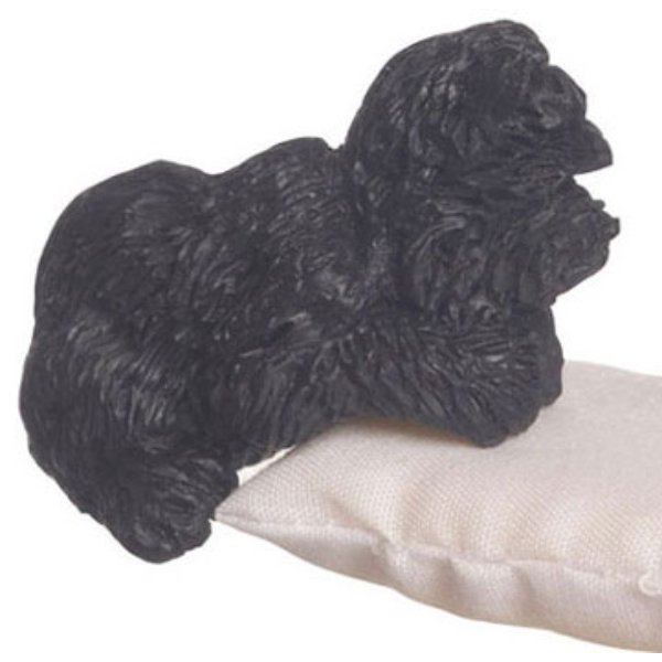 FCA3105BK Sitting West Highland Terrier for Dollhouse Miniature - Black