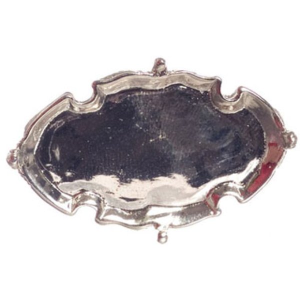 FCA3192SV 2 in. Silver Tray for Dollhouse Miniature