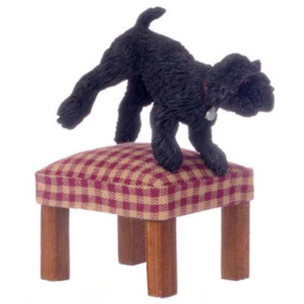 FCA3106BK Standing West Highland Terrier for Dollhouse Miniatures - Black